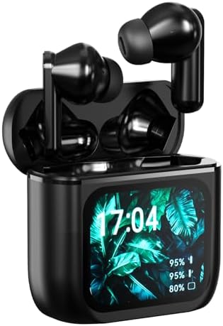 Revolutionize Your Sound Journey with Bluetooth 5.4 Wireless Earbuds – Touch Control, IPX5 Waterproof, and 50-Hour Battery Life – Immerse in Deep Bass Stereo Audio with Built-in Mic for Crystal Clear Calls – Ideal for Active Lifestyles and Music Aficionados – Sleek White Design Compatible with i OS, Android, Tablets, and Laptops