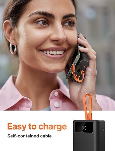 JSAUX 20000 m Ah Power Bank with 65 W Fast Charging – Ultimate USB-C Portable Charger for Mac Book Pro, i Phone 16/15/14, Steam Deck, i Pad Pro, Samsung S24 & ROG Ally (X) – Reliable External Battery Pack for On-the-Go Professionals and Gamers