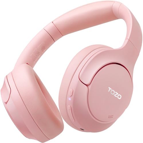 TOZO HT2 Wireless Over-Ear Headphones with Superior Active Noise Cancellation – Immerse in 60-Hour Playtime, Personalized Hi-Res Audio with Custom EQ, and Rich Deep Bass – Luxurious Khaki Design for Home, Office, and Travel Enthusiasts Seeking Unmatched Comfort and Sound Quality