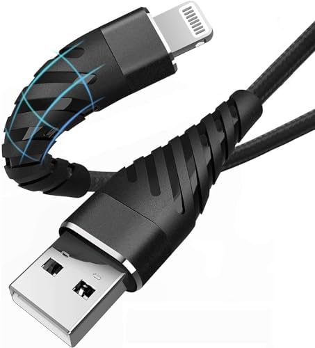 Cyven Smart 3-Pack 6 Ft MFi Certified Lightning Cables – Fast Charging USB A to Lightning Cords for i Phone 14/13/12/11/XS/XR/X/8/7/6/5/SE Plus Pro Max Mini – Durable Red Design for Ultimate Flexibility and Speed