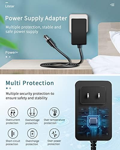 Reliable 18 V 2 A AC Adapter Power Supply Charger with 11 Interchangeable DC Plugs – Enhanced Regulated Switching Power for 300 m A to 2000 m A Devices – Ultimate Versatility and Safety Features for All Electronic Applications