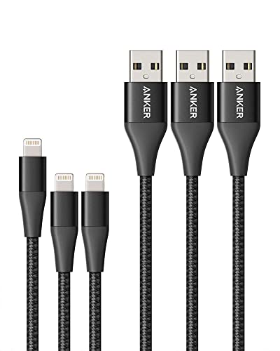 Anker 551 USB-A to Lightning Cable (3 ft) – Ultra-Fast Charging i Phone Charger, MFi Certified for i Phone 13/12/11/X/8 Series, Durable Nylon Build for Home and Car Use, Superior Compatibility and Reliability