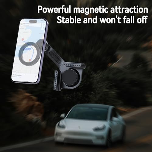 Ultimate Tesla Magnetic Phone Mount: 360° Rotating Car Holder for i Phone 16/15/14/13/12 Pro Max – Secure & Stylish Tesla Accessory for Enhanced Navigation and Safety
