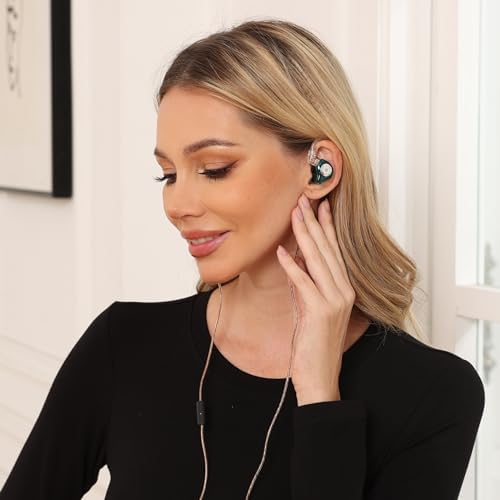 KZ EDX Pro Wired Earphones – Cutting-Edge In-Ear Monitors with Dual Dynamic Drivers for Exceptional Hi-Fi Sound, Advanced Noise Cancellation, and Integrated Microphone – Stylish Cyan Finish for Ultimate Comfort and Device Versatility