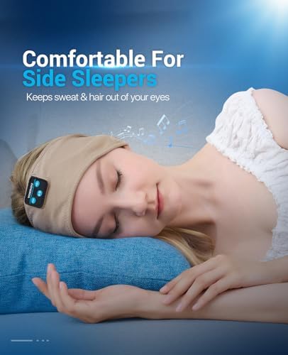 Transform Your Sleep and Workouts with Voerou Bluetooth Sleep Headband Headphones – Comfort-Driven Design, Superior HD Sound, Perfect for Insomnia Relief, Yoga, and Travel, Adjustable Fit with Long-Lasting Battery Life for Seamless Audio Enjoyment