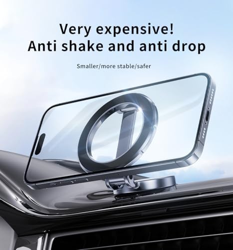 Revolutionary Mag Safe 360-Degree Car Phone Holder – Premium Magnetic Mount for i Phone 15 & 14 Pro Max – Sleek Silver Aesthetic Boosts Compatibility – Effortless One-Handed Operation for Hassle-Free Navigation & Calls – Space-Saving Foldable Design for Active Lifestyles – Ultimate Hands-Free Solution for Safe Driving