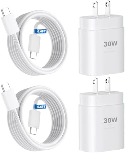30 W Ultra-Fast USB C Wall Charger with 10 FT Cable in Stylish Purple Gradient | Rapid Charging Solution for Phone 15 Series & S24 Ultra Plus | Compact & Versatile Power Adapter for Modern Devices