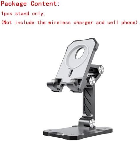 Adjustable Foldable Stand for MagSafe Charger, Desktop Holder Compatible with for iPhone 16 15 14 13 12 Series Cell Phone Wireless Charging Base Pad Mount Accessories – Enhanced Compatibility and Speed