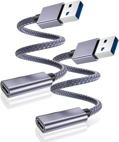 Transform Your Connectivity: Basesailor 3.3 FT USB 3.0 to USB-C Adapter Duo for Lightning-Fast Data Transfer and Universal Charging – Compatible with i Phone 16, i Pad Mini 7, Samsung Galaxy S24/S25, Z Fold/Flip – Exceptional 5 Gbps Speed, Durable Design for Everyday Use