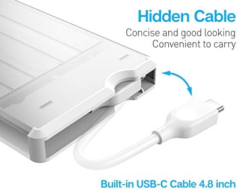 Ineo USB 3.1 Type C Tool-Less External Hard Drive Enclosure for 2.5 Inch SATA HDD & SSD – Fast UASP Supported Storage Solution for 7 mm & 9.5 mm Drives – Lightweight, Portable Design in Elegant White Finish for Enhanced Data Management Efficiency