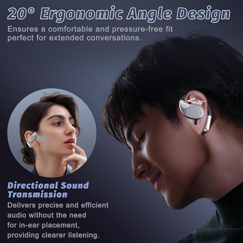 Revolutionary AI Translation Earbuds – Advanced Bluetooth Headphones for Instantaneous 144 Language Interpretation, Ideal for Global Travelers and Business Professionals – Unmatched Comfort with Open-Ear Design, Seamlessly Compatible with i OS & Android Devices