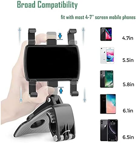 Universal 360-Degree Car Phone Holder Mount – Advanced Dashboard Smartphone Cradle with Secure Clip Design for i Phone, Samsung, Google & More – Effortless Installation & Enhanced Driving Safety for 4 to 7-Inch Devices