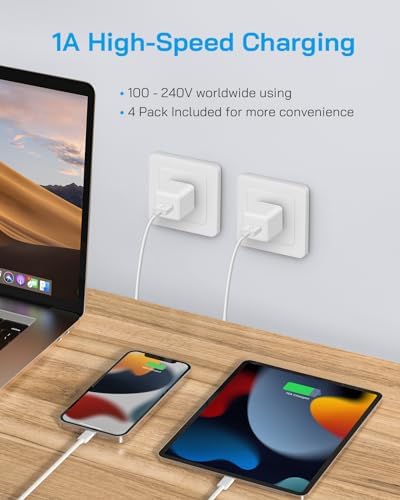 MFi Certified 6 ft i Phone Lightning Charger – Fast Charging USB Cable Pack for i Phone 14/13/12/11 Pro/Pro Max/SE 2022/8/7/XS/XR/X & i Pad – Durable & Efficient Charging Solution for Home & Travel – 4-Pack with Enhanced Compatibility