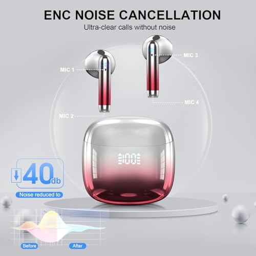 Kicoeon Premium Wireless Earbuds – 48-Hour Uninterrupted Playtime, Advanced IPX7 Waterproof Rating, Next-Gen Bluetooth 5.4 for Seamless Connectivity, Enhanced Call Clarity with Quad Microphone System, Elegant Beige Design Tailored for Active Lifestyles, Fully Compatible with Android & i OS Devices