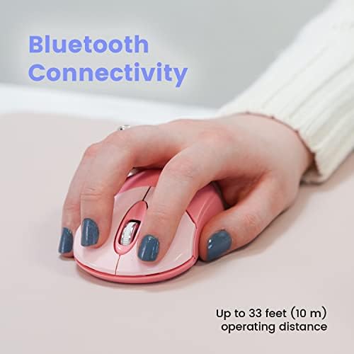 Elevate Your Productivity with the Perixx PERIMICE-802 PP Wireless Bluetooth Mouse – Sleek Purple Design for Windows, i OS & Android Devices – Ergonomic Comfort and High Precision Tracking for On-the-Go Professionals