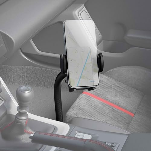 Professional-Grade ARKON Mounts Car Phone Holder with Adjustable 22″ Arm | Universal Smartphone Stand for Safe Hands-Free Driving | Compatible with i Phone, Samsung, Google, and More | Durable Car Seat Rail Mount for Easy Navigation and Enhanced Stability