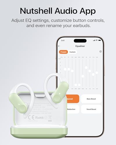 Maximize Your Fitness Journey with NS18 Wireless Earbuds – 12-Hour Playtime, Sweatproof Design, Tailored Sound via Custom App, and Robust 13 mm Bass Drivers for Deep Audio Experience, Featuring Bluetooth 5.3 for Seamless Connectivity (Black) – Ideal for Active Lifestyles and Audiophile Enthusiasts