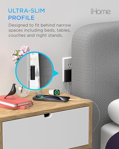 i Home 2-Port USB Wall Charger – Compact Dual Port AC Adapter for Rapid Device Charging – Flat Design for Travel & Home Use – Enhanced Compatibility with Smartphones & Tablets – Safe, High-Speed Charging Solution