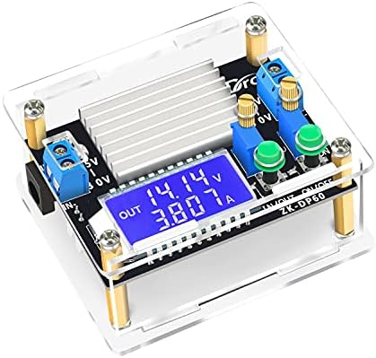 DROK Ultra-Adjustable DC Buck Converter – Precision Power Supply with 1.2 V-32 V Output and 12 A Capacity, Ideal for Solar Energy Systems, RV Applications, and Golf Cart Energy Management – LCD Display for Real-Time Voltage Monitoring and Dual Mode Operation