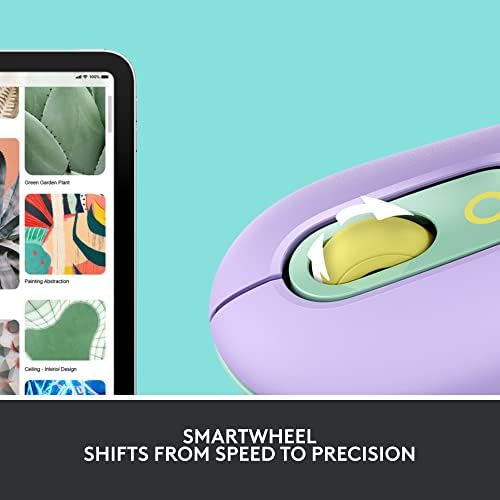 Logitech POP Wireless Mouse in Heartbreaker Rose – Customizable Emojis, Silent Click Technology, Precision Scrolling & Multi-Device Compatibility for Effortless Navigation and Personal Expression