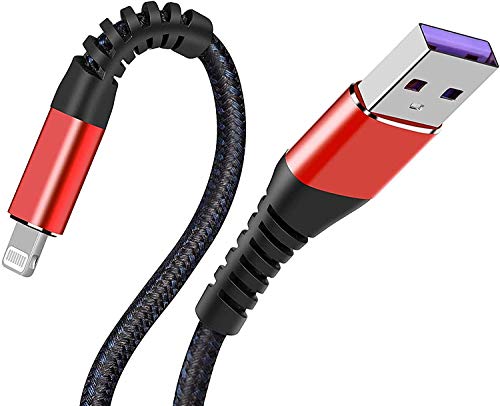 MFi Certified 16 ft Lightning Cable – 2 Pack Extra Long i Phone Charger for Ultimate Charging Flexibility, Fast Data Transfer, Durable Braided Design, Compatible with i Phone 12/11/11 Pro/11 Max/X/XS/XR/XS Max/8/7/6/5 S/SE and i Pad Mini/Air – Enhanced Performance in Blue