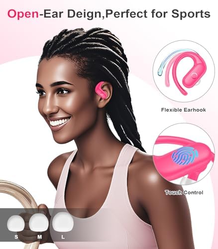 MOZOTER Wireless Sport Earbuds: Stylish Bluetooth Headphones with Enhanced Deep Bass, Secure Earhooks for Active Comfort, and Unmatched 60-Hour Battery Life – Ideal for Fitness, Meetings, and Everyday Use
