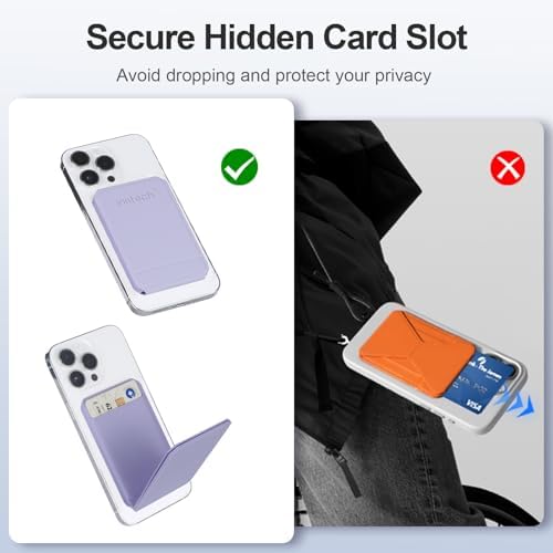 iontech Phone Stand Tripod Wallet Compatible with MagSafe iPhone 16/15/14/13/12 Series, 3 in 1 Strong Magnetic Phone Holder, Vegan Leather Wallet, Lightweight & Adjustable Cell Phone Stand (Grey) – Enhanced Compatibility and Speed