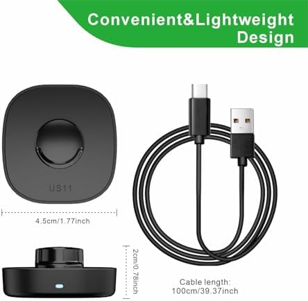 Oura Ring Gen3 Charger Dock for Size 9 – Rapid USB-C Charging Station with Sleek Black Finish – Portable Power Hub for Active Lifestyles – Recharge in Just 60-90 Minutes for Uninterrupted Health Tracking and Wellness Monitoring