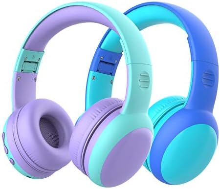 Gorsun Kids’ Purple Cat Ear Bluetooth Headphones – Safe Over-Ear Wireless Headset with 85 d B Volume Limiting, 40-Hour Battery Life, Built-in Microphone, and Bluetooth 5.3 for Toddlers and Young Children – Ideal for Music, Learning, and Playtime Adventures
