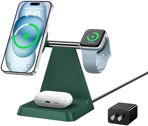 Revolutionize Your Charging Experience with the 3 in 1 Magnetic Wireless Charger – Fast, Compatible, and Space-Saving Solution for Smartphones, Smartwatches, and Earbuds