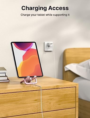 JSAUX Universal Tablet Stand – Versatile Adjustable Holder for i Pad, Samsung Galaxy, Kindle & More – Portable & Foldable Design for Enhanced Comfort and Stability – Ideal for Work, Gaming, and Streaming – Elevate Your Mobile Experience with Ergonomic Convenience
