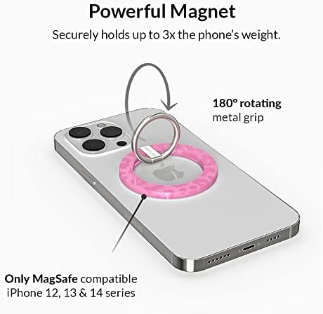 Transform Your i Phone 16, 15, 14, 13, 12 with VELVET CAVIAR’s Amethyst Purple Leopard Mag Safe-Compatible Grip – Stylish Magnetic Ring Holder & Adjustable Stand for Effortless Hands-Free Viewing, Secure Texting, and Enhanced Usability – Elevate Your Mobile Experience with Durable, Lightweight, and Customizable Accessory