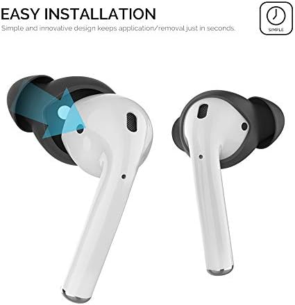 Upgrade Your Listening Game with Aha Style Silicone Ear Tips for Apple Air Pods – 4 Pairs (2 Large & 2 Small) – Exceptional Comfort, Noise Isolation & Customizable Fit for Enhanced Audio Experience