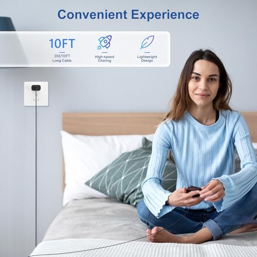 Lightning-Fast 20 W Apple Charger with MFi Certification – 6 ft USB-C to Lightning Cable Included for i Phone 14 Pro Max/14/13 Pro/12 Mini/12/11 & i Pad Air – Compact Power Block for Ultimate Portability and Rapid Charging Efficiency