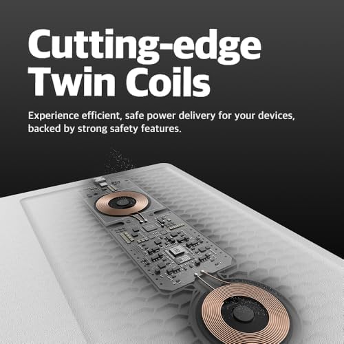 POUT H3 Midnight Blue Portable Qi Wireless Charging Mouse Pad – Effortless Device Charging Meets Sleek Workspace Efficiency for Laptops, i Phones, Air Pods & Samsung Galaxy – Lightweight, Non-Slip Design Enhances Productivity & Style