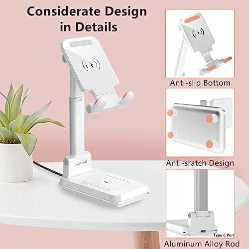 Revolutionary Dual 10 W Qi Wireless Charging Dock with Adjustable Phone Stand – Ultimate 2-in-1 Charger for i Phone 15/14/13/12/11/MAX/XS & Samsung Galaxy S21/S20/S10 – Ergonomic Design for Enhanced Viewing Experience – Perfect Desk Accessory for Home or Office – Non-Slip Base for Maximum Stability – Seamless Compatibility Across Qi-Enabled Devices – Elevate Your Workspace with Stylish Functionality and Effortless Device Access – Experience Cutting-Edge Technology and Modern Aesthetics in One Compact Solution