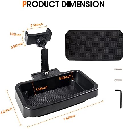 Revolutionize Your Ford Bronco Experience with the 360° Adjustable Dash Phone Mount Holder – Precision-Engineered Aluminum Smartphone Bracket for 2021-2025 Models, Perfect for 2-Door and 4-Door Interiors, Effortless Installation, Stylish Black Design for Maximum Durability and Functionality