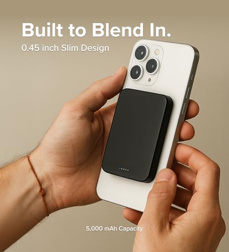 Ultra-Slim Infina Core Mag Safe Battery Pack – 5000 m Ah Fast Charging Power Bank for i Phone 12/13/14/15/16/Pro/Max/Plus – 20 W USB-C Input/Output – Wireless Magnetic Charger for Effortless Connectivity and Enhanced Performance