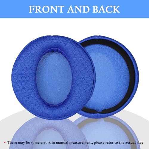 Transform Your Sony Headphones with Premium Sweatproof Earpads – Quick Fit Replacement Cushions Featuring Breathable Mesh & Advanced Isolation Foam for Ultimate Comfort and Sound Quality in Gaming & Music (Stylish Blue)