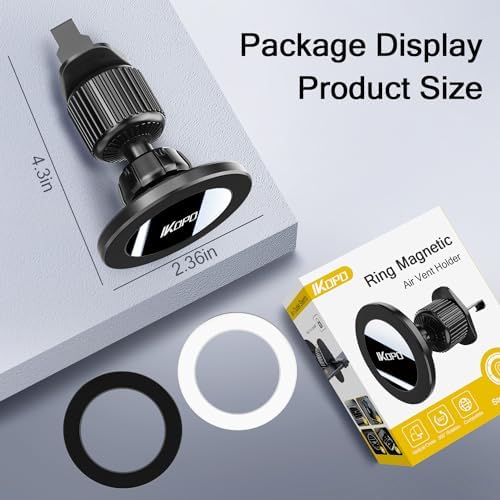 Mag Safe Car Vent Mount – Premium Magnetic Phone Holder for i Phone and Universal Devices – 360-Degree Adjustable View for Ultimate Hands-Free Driving Safety – Sleek Air Vent Design for Seamless Integration with Any Vehicle Interior – Boost Accessibility and Minimize Distractions While on the Road