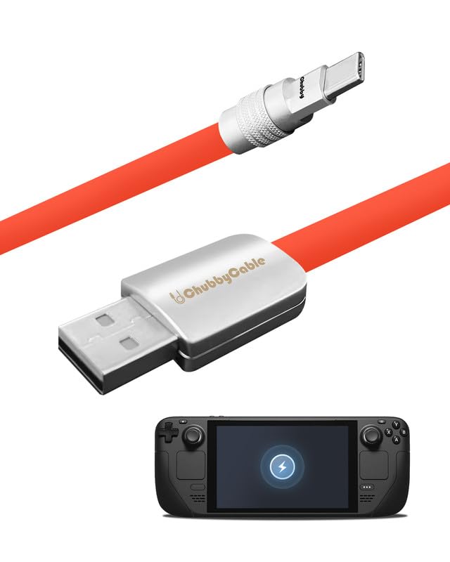 Ultimate 100 W USB Type C Fast Charging Cable for Steam Deck – 6.6 ft Durable Silicone Charger with Tangle-Free Design, Ideal for Gamers & Tech Lovers, Superior Power Delivery for All USB-C Devices