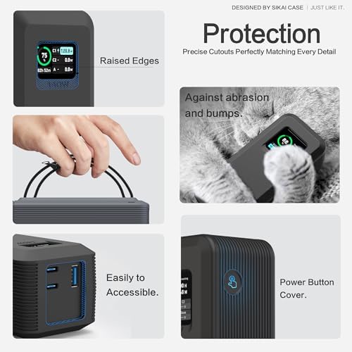 Custom-Fit Silicone Case for Anker 737 Power Bank (24,000 m Ah) – Premium Dustproof Protector with 1/4-Inch Nut Hole, SD/SIM Card Storage & Detachable Handle for Ultimate Portability – Stylish and Practical Travel Companion for Enhanced Accessibility and Grip
