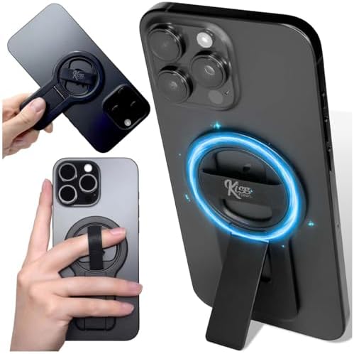 Mag Safe 360° Spin Tripod Phone Grip – Ultra-Thin Magnetic Kickstand for Effortless Wireless Charging and Dynamic Selfie Support – Versatile Loop Design for Stability and On-the-Go Convenience