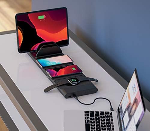 Scosche BLQP-XTSP Base Lynx Modular Qi-Certified Wireless Charging Hub – Fast, Customizable Charging Solution with Safety Features for Home and Office – Sleek Design for Effortless Device Powering and Enhanced Compatibility