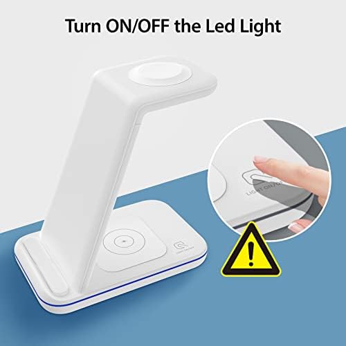 3-in-1 Wireless Charging Station for Apple Devices – Fast Magnetic Charger for i Phone 15/14/13/12/Pro Max/SE/11/XS/XR/8, Apple Watch 9-2, and Air Pods – Streamlined Power Solution for Home and Travel – Sleek, Compact Design for Enhanced Compatibility and Speed