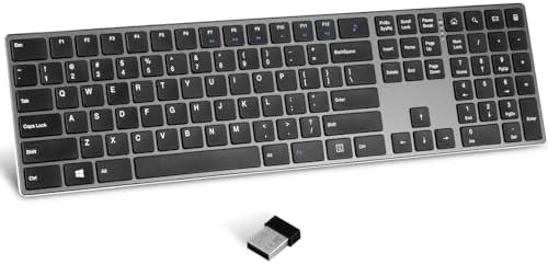 K01 R 2.4 G Wireless Keyboard – Ultra-Slim Compact Design with Numeric Keypad for Effortless Typing on Windows PCs & Laptops, Long-Lasting Battery Life, Whisper-Quiet Keys for Enhanced Productivity, Perfect for Home & Office Use
