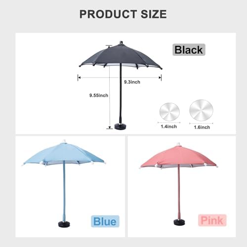 Ultimate Magnetic Umbrella Phone Stand for Outdoor Use – Adjustable Sun Shade Shield for i Phone 16/15/14/13/12 Pro Max, Samsung & Google Devices – Detachable Ring Grip for Enhanced Control – Heat-Resistant Design for Durability – Effortless Magnetic Setup – Car Mount Compatible – Elevate Your Mobile Experience in the Sun