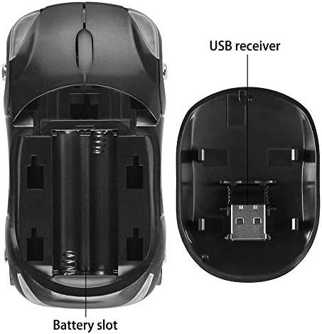 Vibrant Pink Car-Shaped Wireless Mouse for Small Hands – 2.4 GHz Ergonomic Optical Gaming Mouse with USB Receiver – Perfect for Kids, PC, and Laptop Use – Fun and Functional Computer Accessory