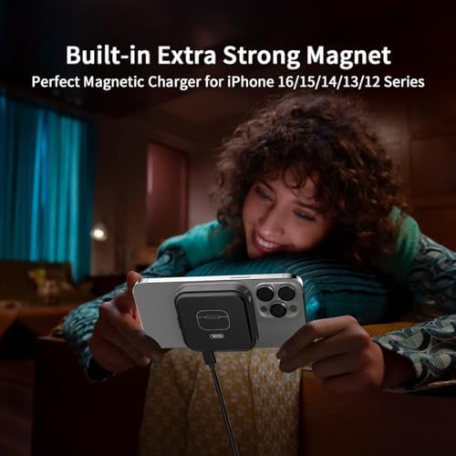 Revolutionary 3-in-1 Mag Safe Charging Station: Ultra-Fast 15 W Magnetic Wireless Charger for i Phone 16/15/14/13/12, Air Pods Pro/2/3/4, and All Apple Watch Series – Compact Foldable Travel Design for Effortless Device Powering and Enhanced Compatibility