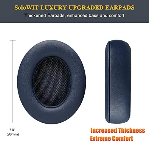 Transform Your Beats Studio Listening with Solo WIT Premium Replacement Ear Pads – Luxurious Soft Protein Leather Cushions Featuring Noise Isolation Memory Foam for Ultimate Comfort and Superior Sound Quality, Vibrant Orange Design for Enhanced Style with Studio 2 & 3 Headphones